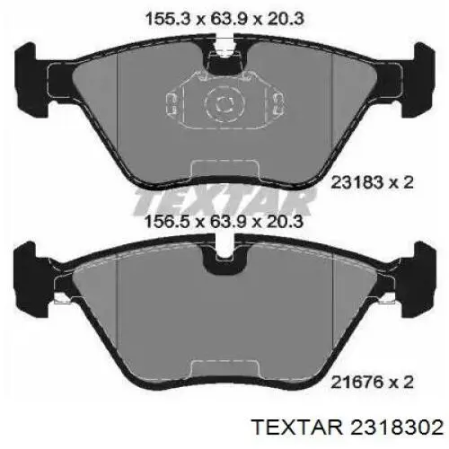 Klocki hamulcowe przednie tarczowe Textar 2318302 cena, od 30,70 USD