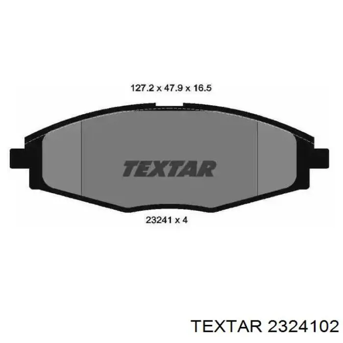 Klocki hamulcowe przednie tarczowe Textar 2324102 cena, od 15,04 USD