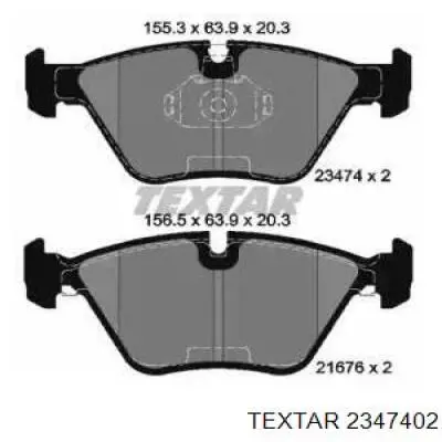 Klocki hamulcowe przednie tarczowe Textar 2347402 cena, od 26,64 USD