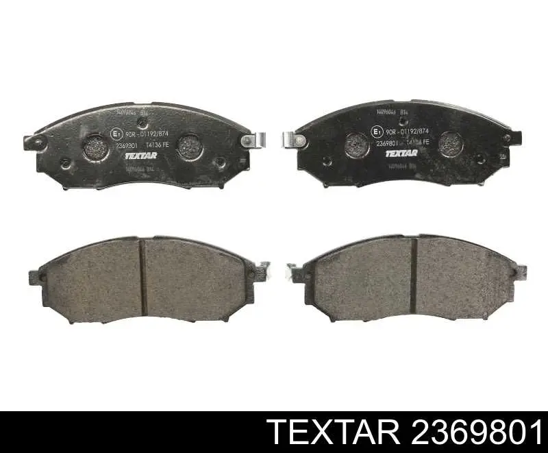 Klocki hamulcowe przednie tarczowe Textar 2369801 cena, od 30,19 USD