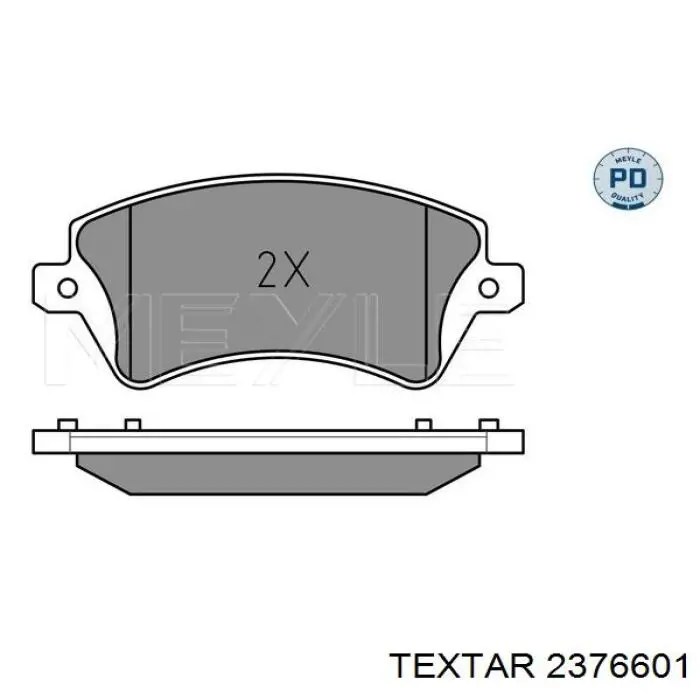 Do koszyka 2376601 Textar Klocki hamulcowe przednie tarczowe
