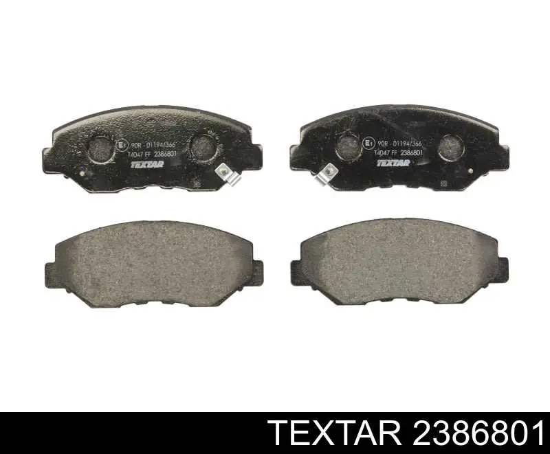 Klocki hamulcowe przednie tarczowe Textar 2386801 cena, od 26,01 USD