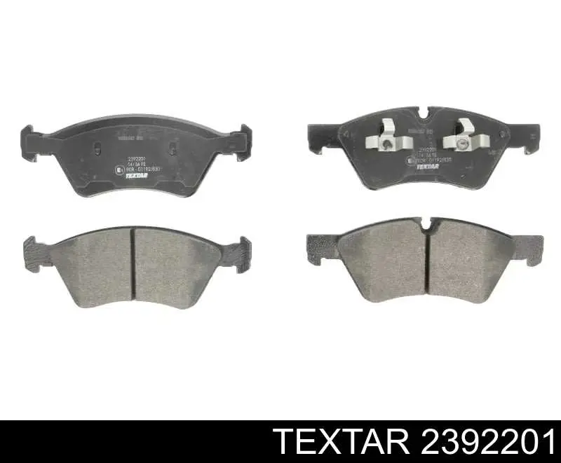 Klocki hamulcowe przednie tarczowe Textar 2392201 cena, od 41,08 USD