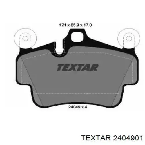 Klocki hamulcowe przednie tarczowe Textar 2404901 cena, od 70,57 USD