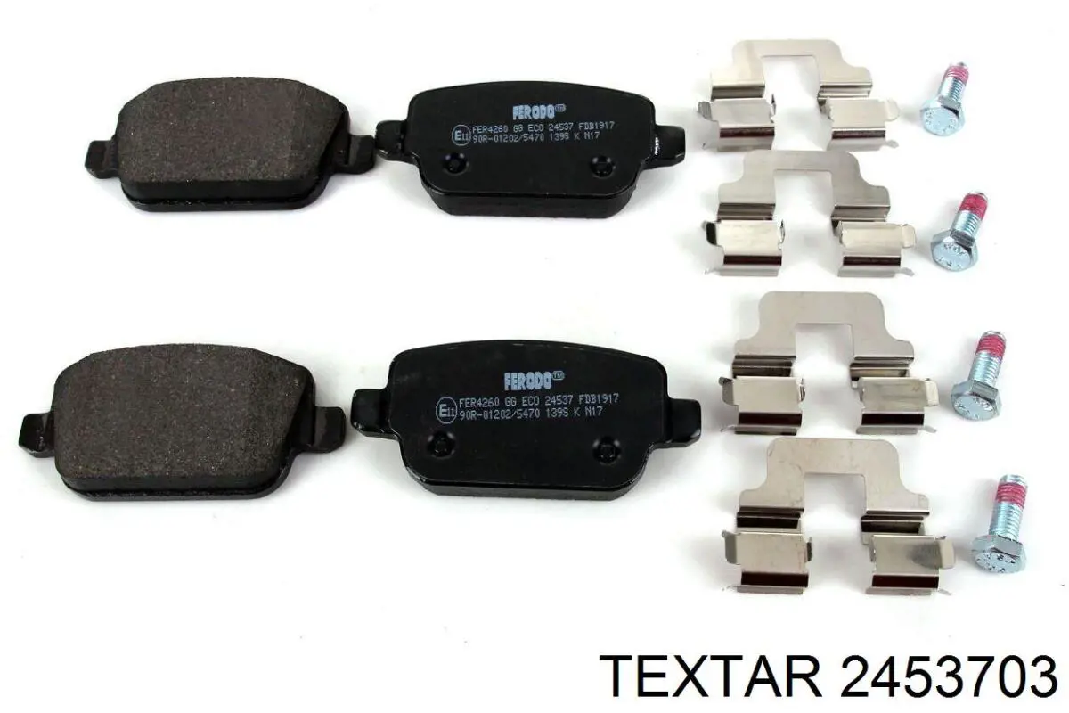 Do koszyka 2453703 Textar Okładziny (klocki) do hamulców tarczowych tylne