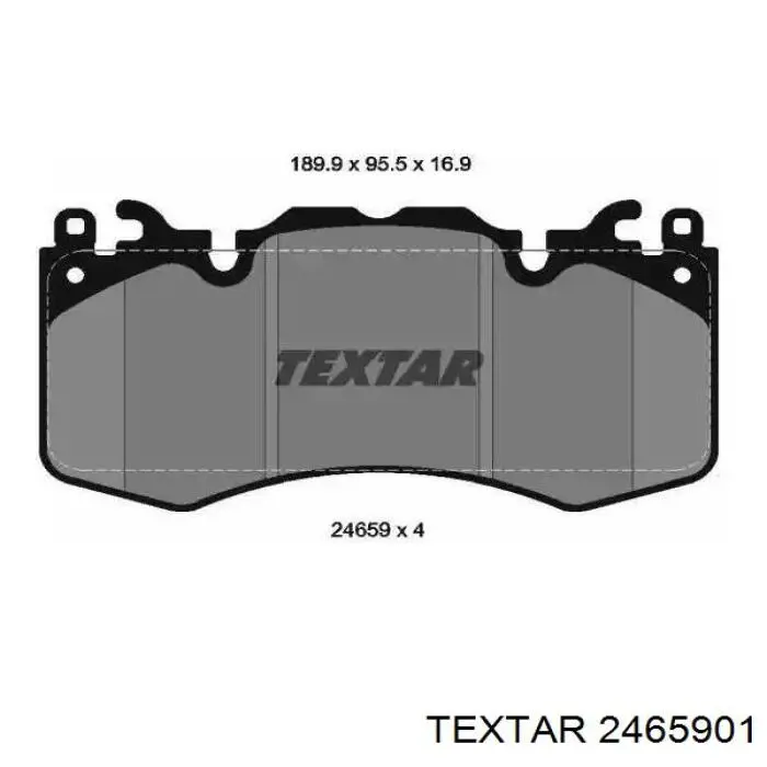 Klocki hamulcowe przednie tarczowe Textar 2465901 cena, od 49,78 USD