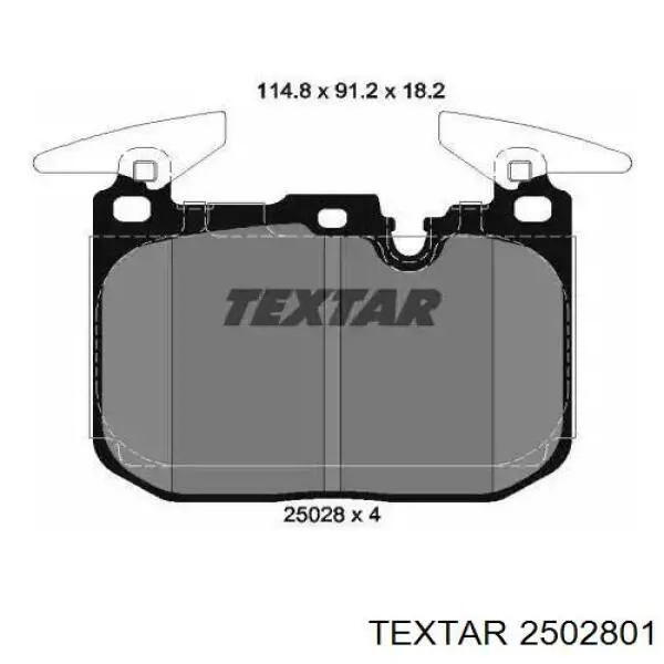 2502801 Textar klocki hamulcowe przednie tarczowe