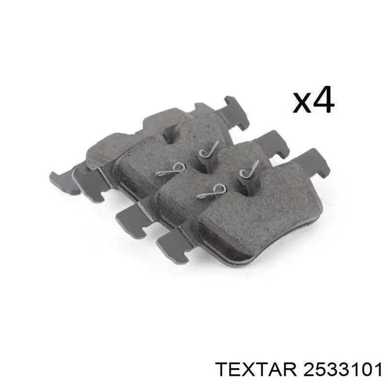 Okładziny (klocki) do hamulców tarczowych tylne Textar 2533101 cena, od 28,97 USD