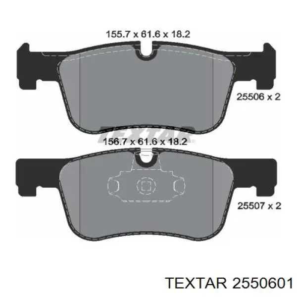 Klocki hamulcowe przednie tarczowe Textar 2550601 cena, od 33,79 USD