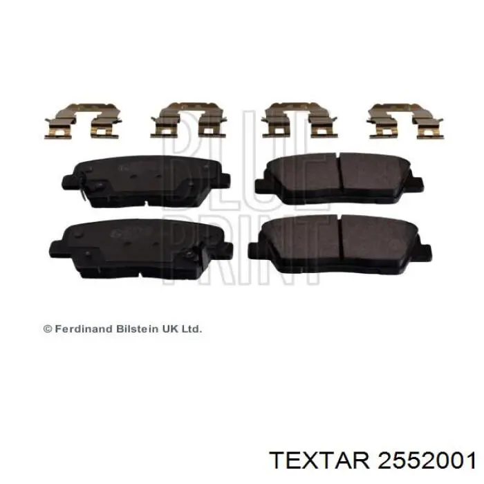 Do koszyka 2552001 Textar Okładziny (klocki) do hamulców tarczowych tylne