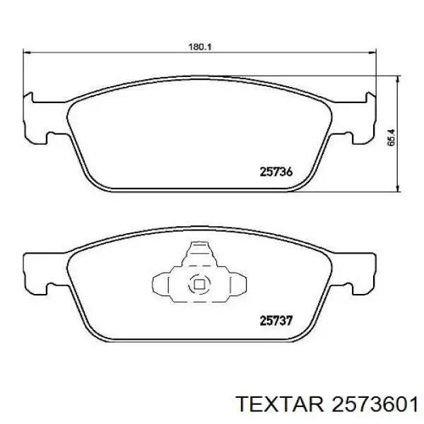 Do koszyka 2573601 Textar Klocki hamulcowe przednie tarczowe