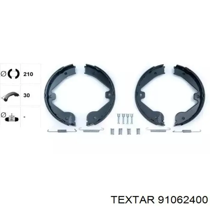 Klocki hamulca ręcznego Textar 91062400 cena, od 29,33 USD