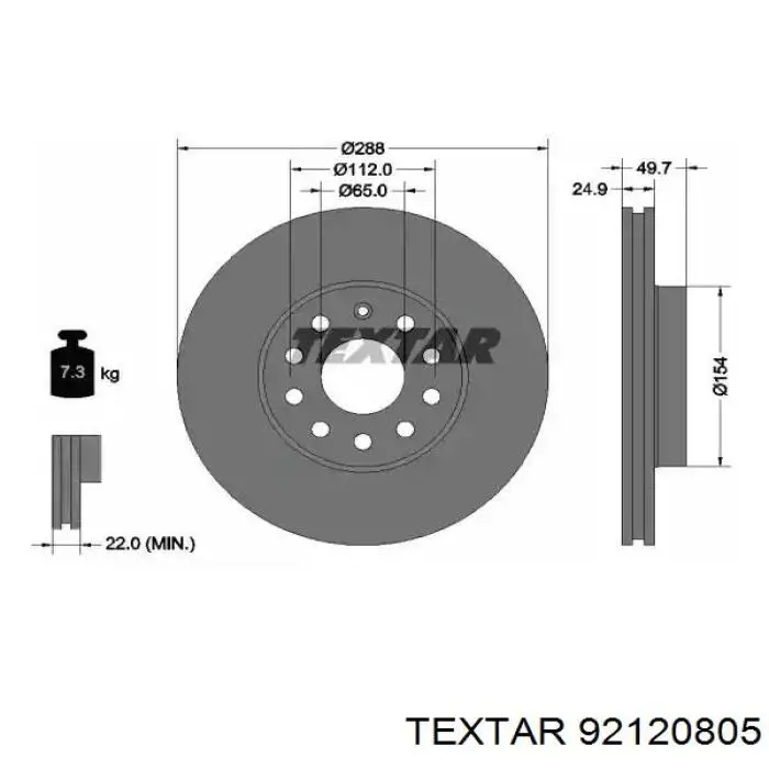 92120805 Textar Zestaw naprawczy hamulców przednich
