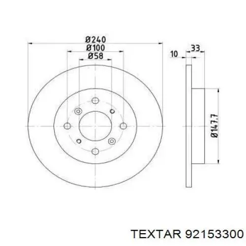Tarcza hamulcowa tylna do Suzuki Baleno  EG