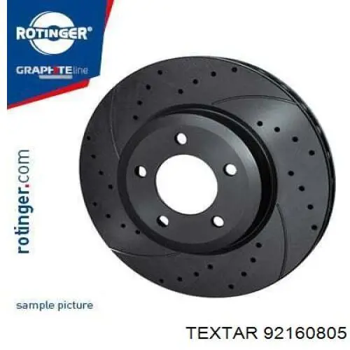 Tarcza hamulcowa przednia Textar 92160805 cena, od 91,82 USD