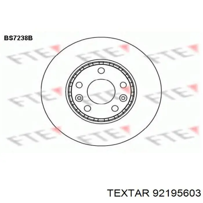 Tarcza hamulcowa przednia Textar 92195603 cena, od 52,82 USD
