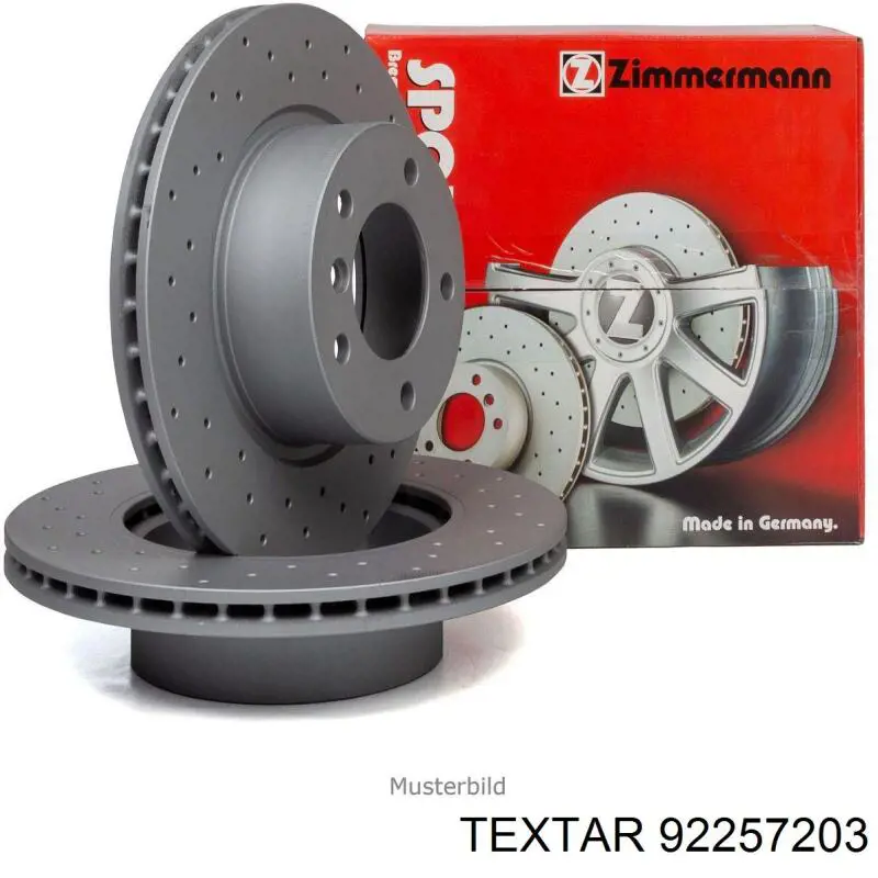 Do koszyka 92257203 Textar Tarcza hamulcowa tylna