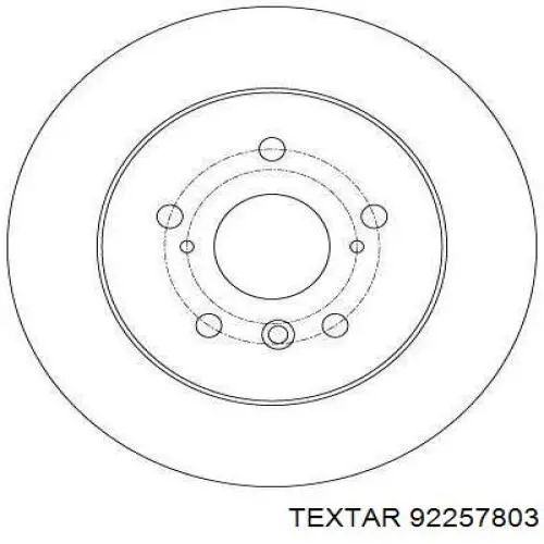 Do koszyka 92257803 Textar Tarcza hamulcowa tylna