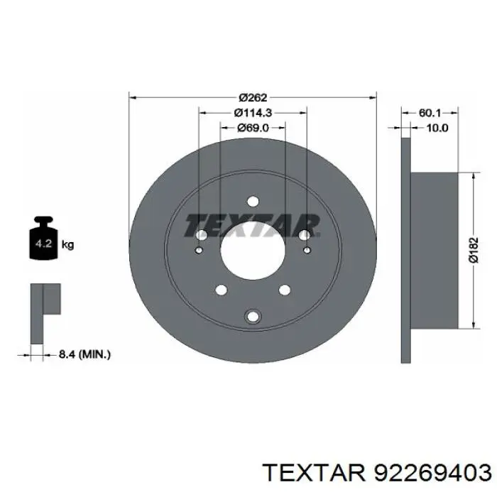 Tarcza hamulcowa tylna Mitsubishi Galant 9 (DJ, DM)