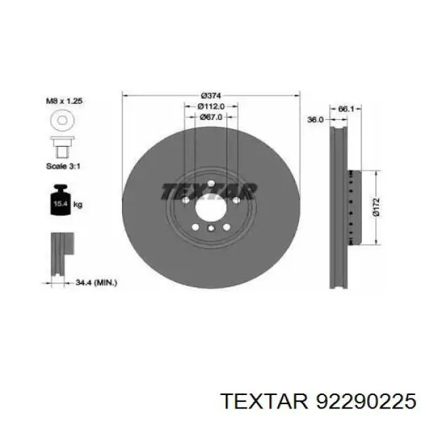 Tarcza hamulcowa tylna do BMW X6 (G06, F96)