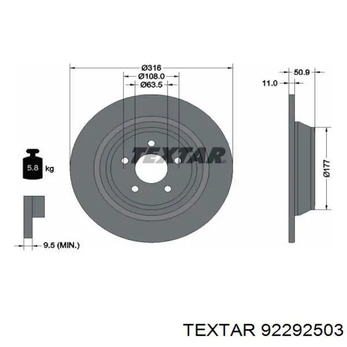 Tarcza hamulcowa tylna 61856AP Aplus