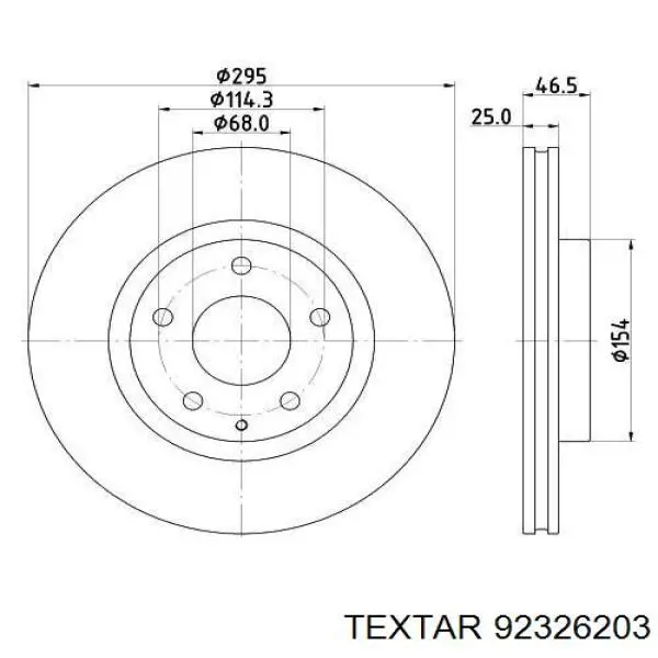 BDWK33251 Mazda Tarcza hamulcowa przednia