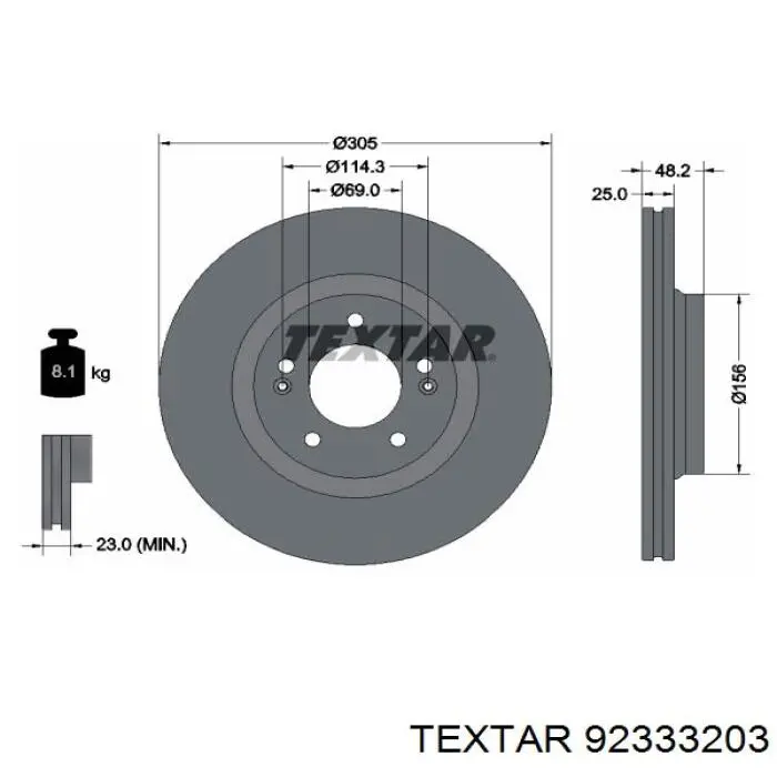 51712L1000 Hyundai/Kia Tarcza hamulcowa przednia