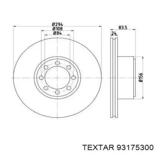 Tarcza hamulcowa tylna 713726 Errevi
