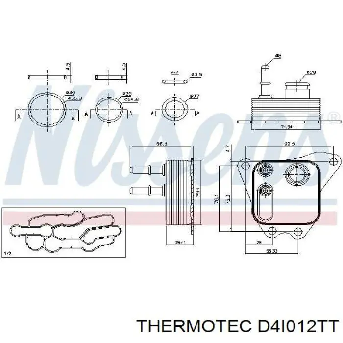 Obudowa filtra oleju Thermotec D4I012TT cena, od 156,26 USD