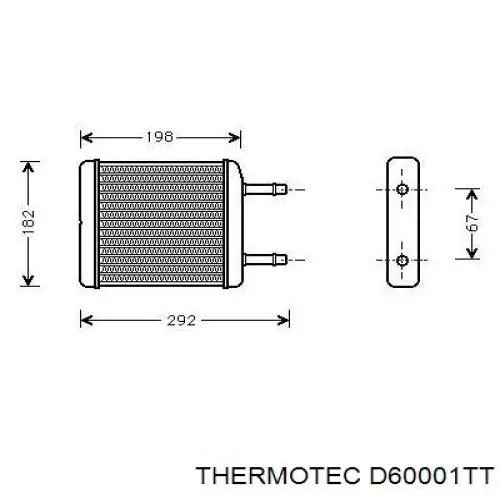 Do koszyka D60001TT Thermotec Chłodnica nagrzewnicy (ogrzewacza)