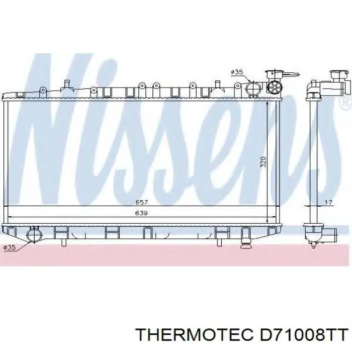 Do koszyka 214100M200 Nissan/Infiniti Chłodnica silnika