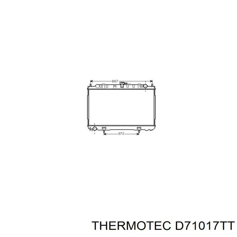 Do koszyka D71017TT Thermotec Chłodnica silnika