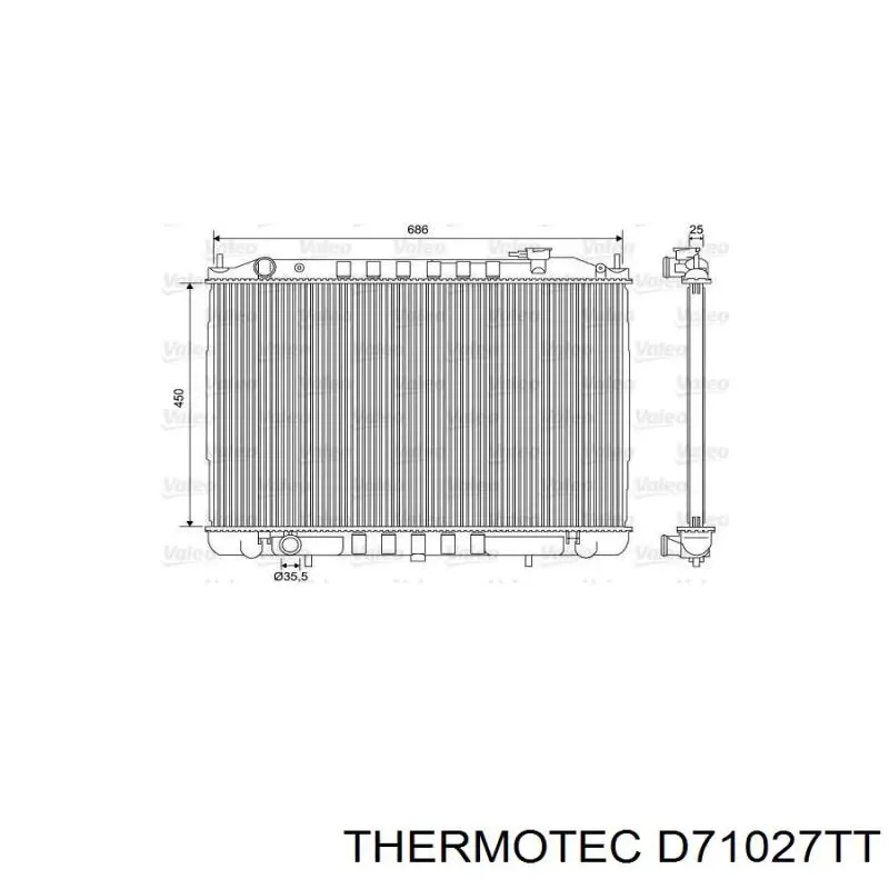 Chłodnica silnika Thermotec D71027TT cena, od 128,16 USD