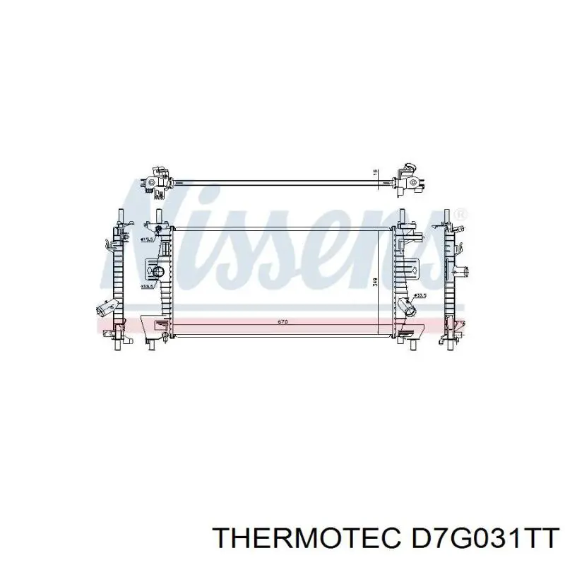 Chłodnica silnika Thermotec D7G031TT cena, od 98,67 USD