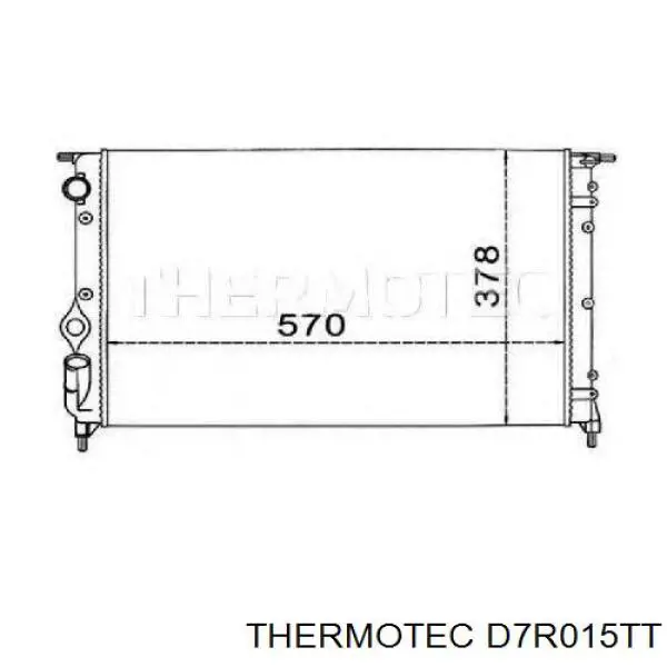 Do koszyka D7R015TT Thermotec Chłodnica silnika