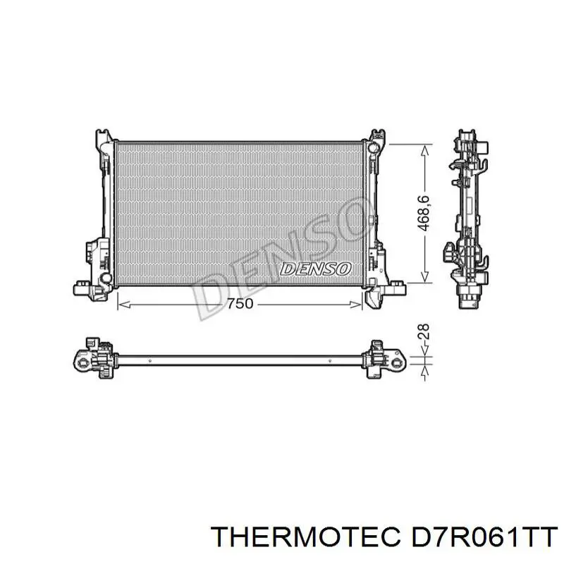 Chłodnica silnika Thermotec D7R061TT cena, od 212,53 USD