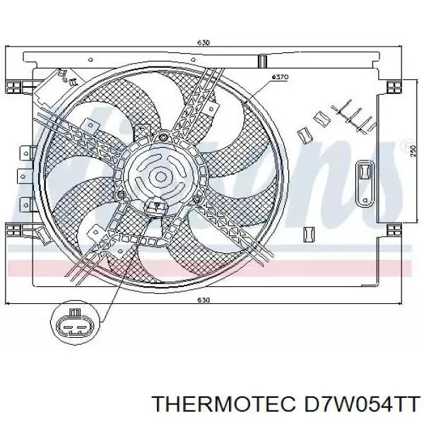 Do koszyka D7W054TT Thermotec Chłodnica silnika