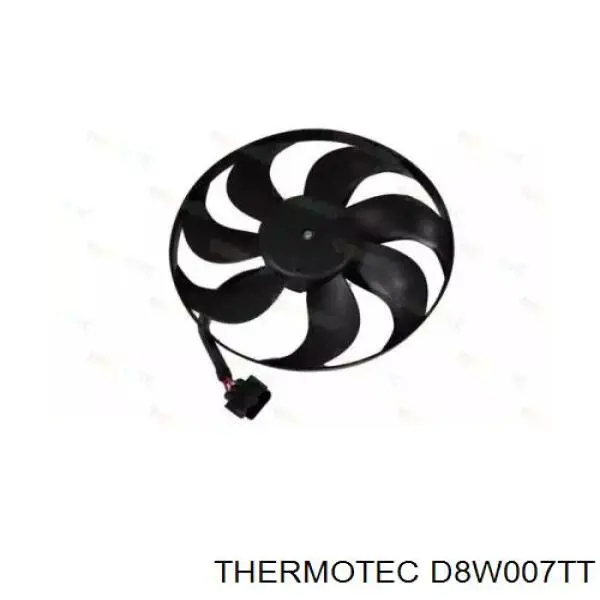 Do koszyka D8W007TT Thermotec Wentylator elektryczny układu chłodzenia kompletny (silnik+wirnik)