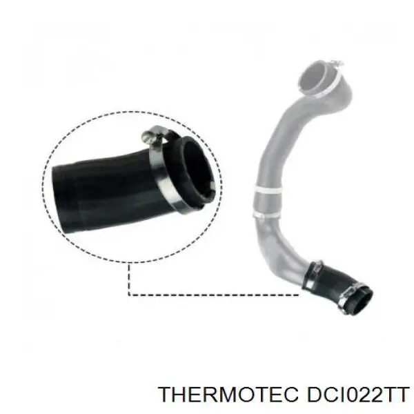 Do koszyka DCI022TT Thermotec Przewód (króciec) intercoolera