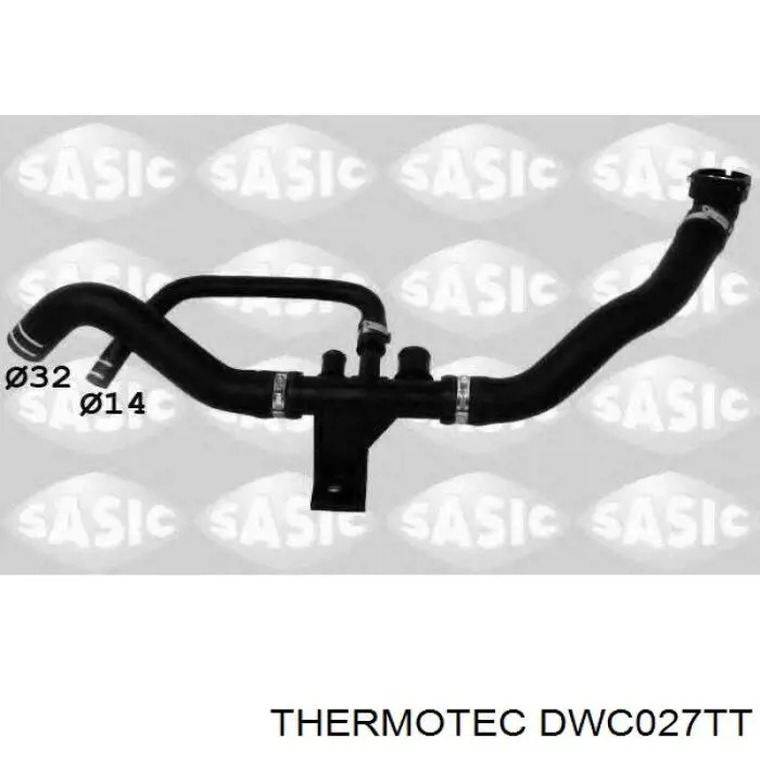 Do koszyka DWC027TT Thermotec Przewód (króciec) chłodnicy dolny