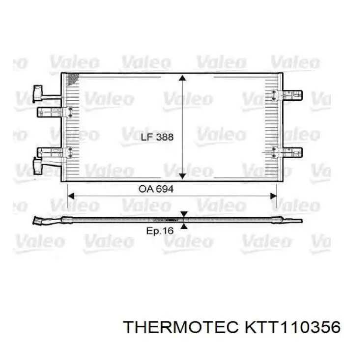 Chłodnica klimatyzacji Thermotec KTT110356 cena, od 95,77 USD