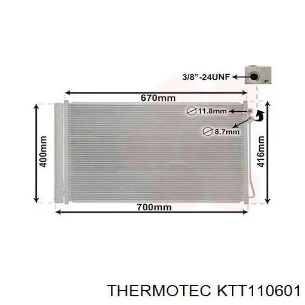 KTT110601 Thermotec chłodnica klimatyzacji