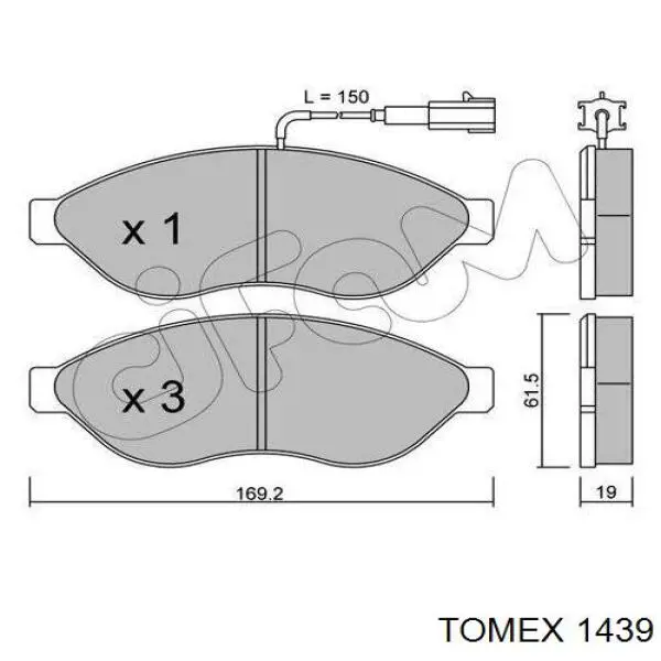 Klocki hamulcowe przednie tarczowe RD330017PRF Rider