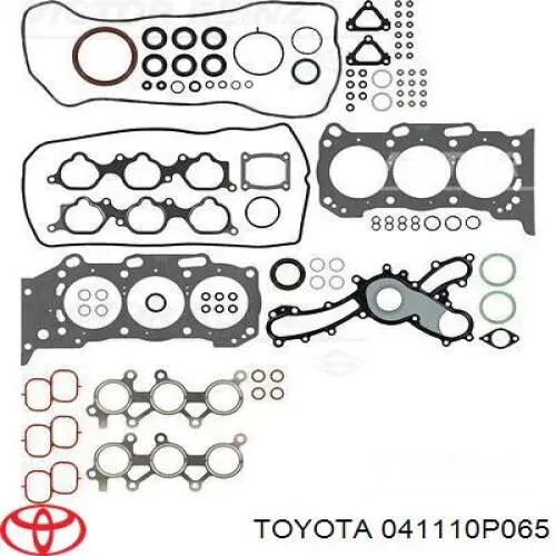 Do koszyka 041110P065 Toyota Zestaw uszczelek silnika pełny
