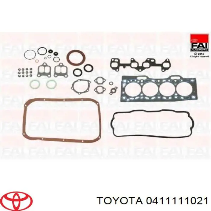 Zestaw uszczelek silnika pełny Toyota 0411111021 cena, od 87,55 USD