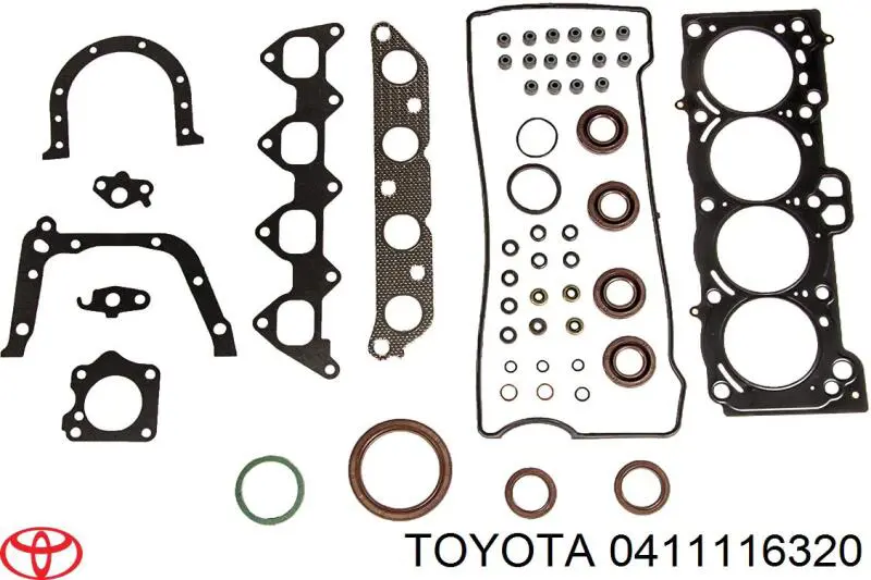 0411116320 Toyota Zestaw uszczelek silnika pełny