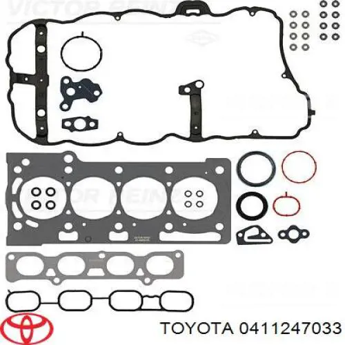 0411247033 Toyota zestaw uszczelek silnika górny