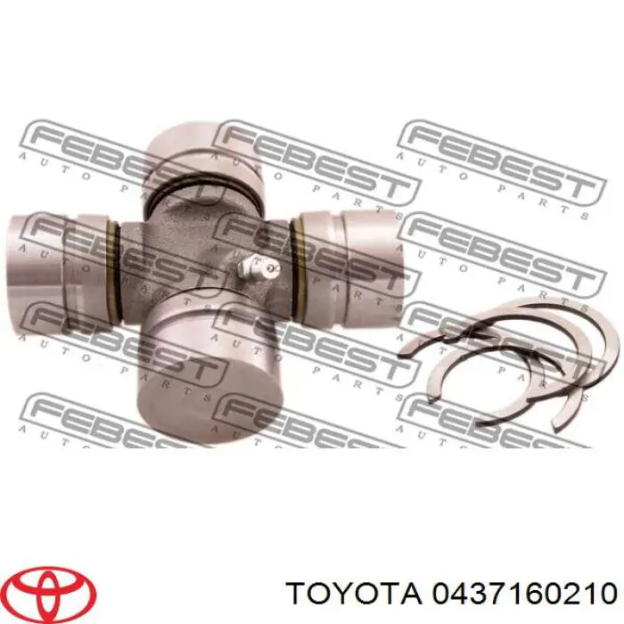Krzyżak wału Cardana tylnego Toyota 0437160210 cena, od 23,23 USD