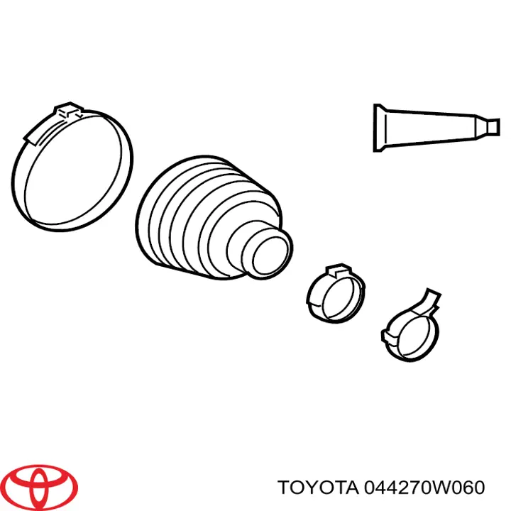Osłony przegubów homokinetycznych półosi przedniej, zestaw Toyota 044270W060 cena, od 91,79 USD