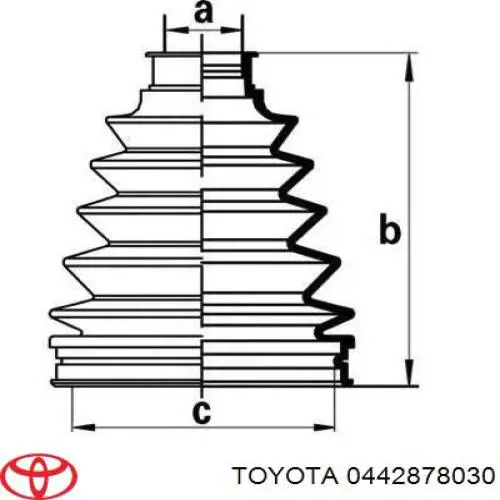 0442842120 Toyota osłony przegubów homokinetycznych półosi przedniej, zestaw